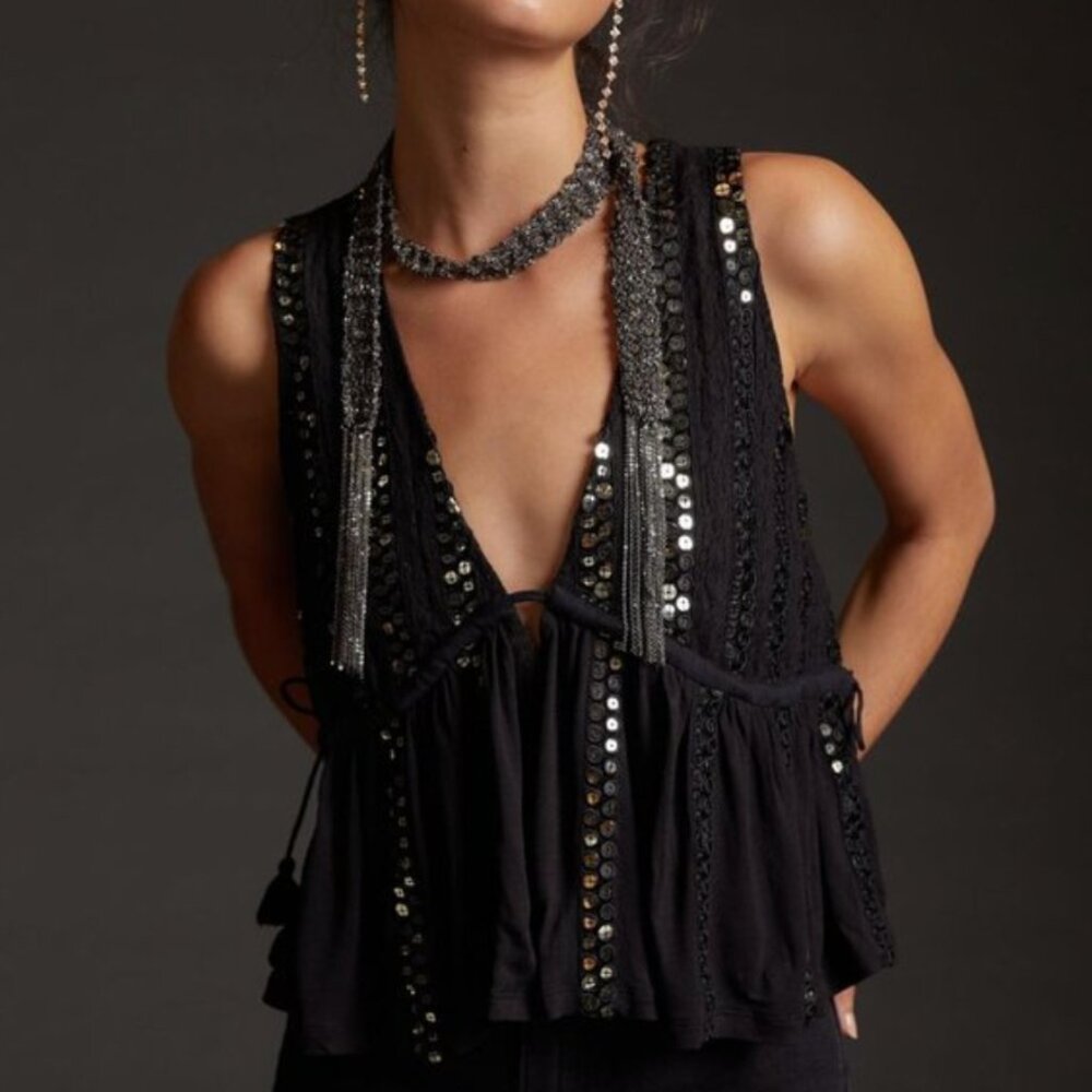 Anthropologie X Forever That Girl Sequined Tank